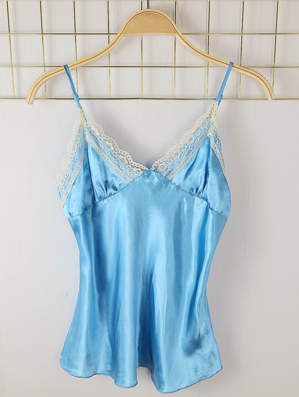 Vintage Y2K Satin Lace Trim Vintage Camisole Top